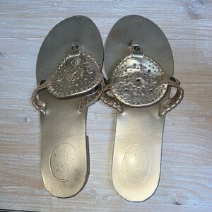 Jack Rodger’s Light gold sandals